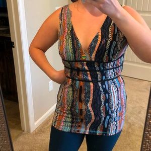 COOGI tank top tribal print Medium